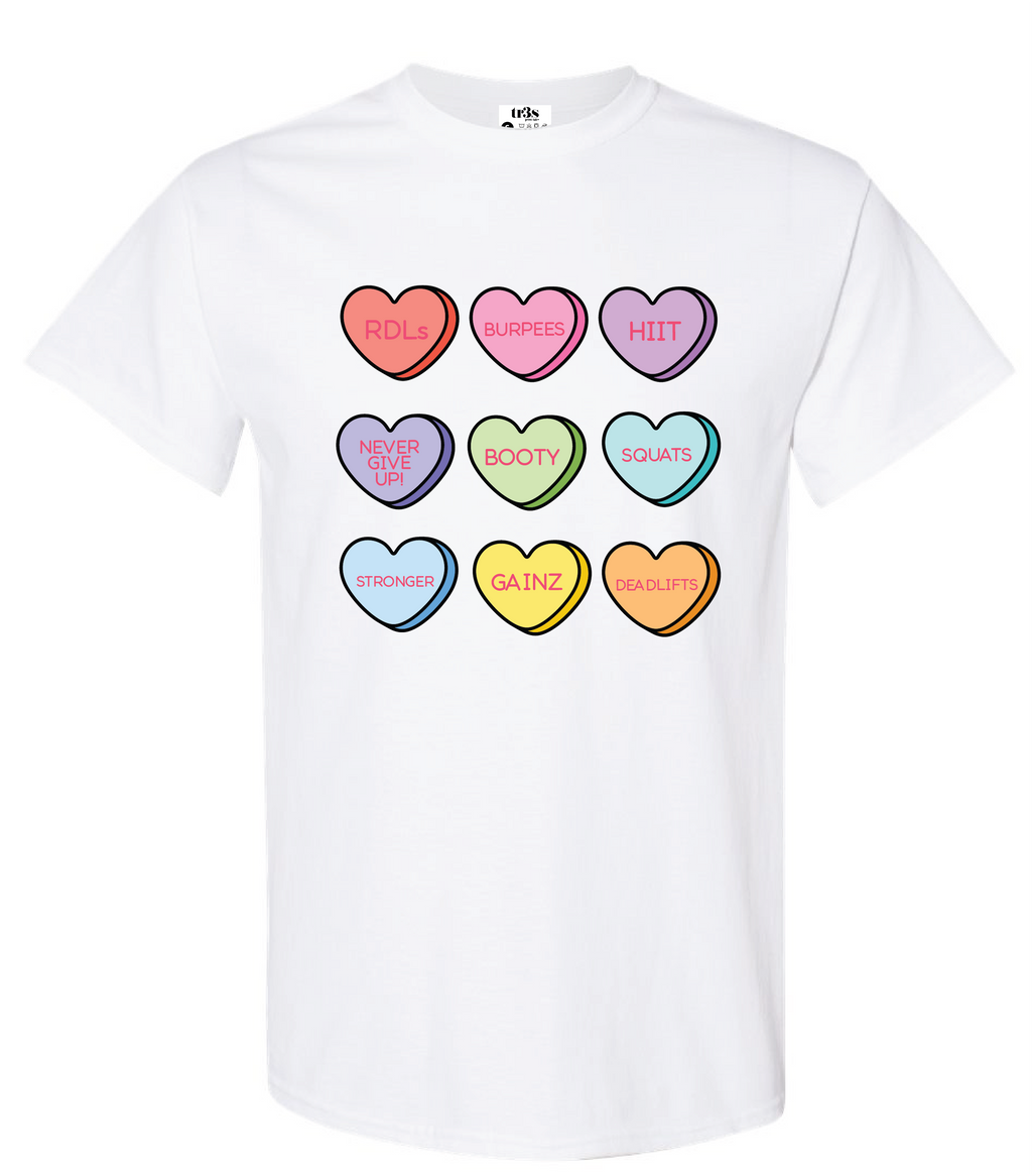 Gym Hearts Sweatshirt and Shirt